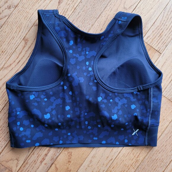 Knix Momenta Racerback Blue Polkadot Sports Bra in Circuit Size M+ - Picture 4 of 10